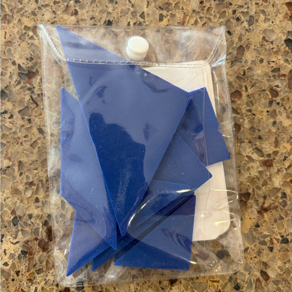 Blue Geometric Puzzle Set